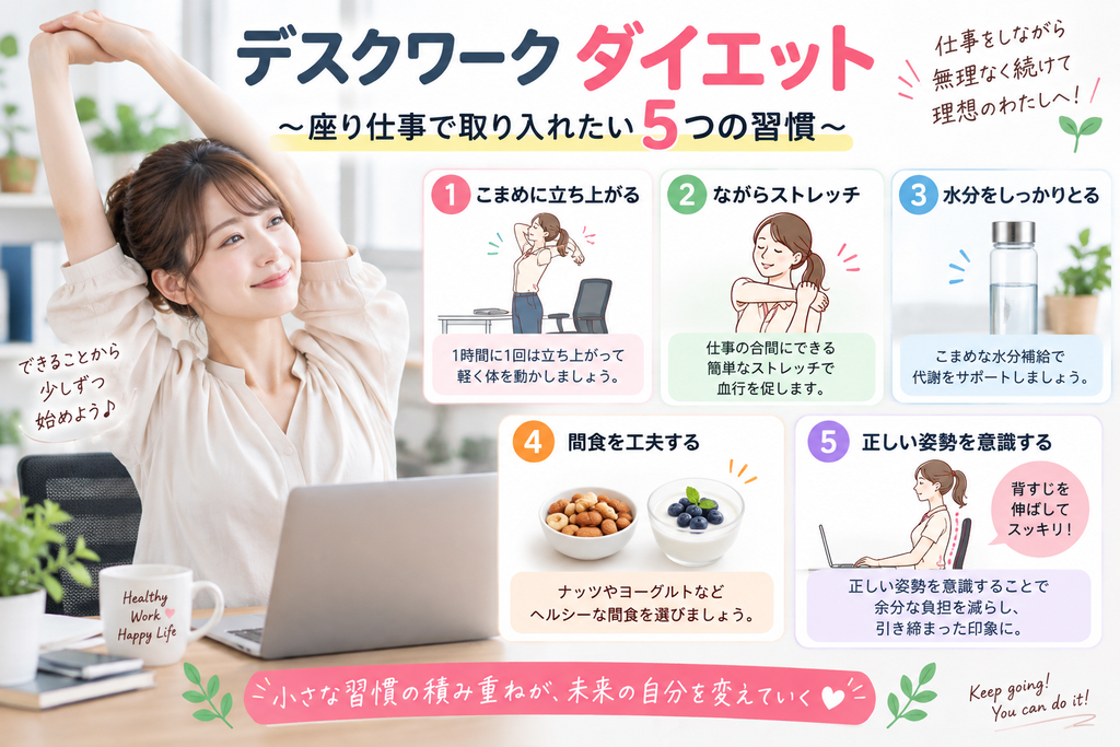 デスクワーク ダイエットで取り入れたい5つの習慣