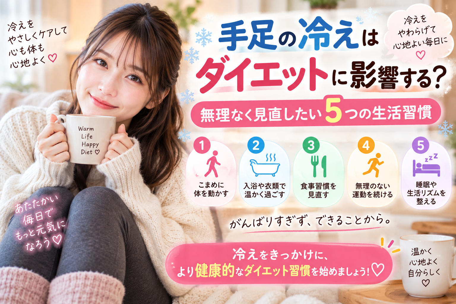 冷え ダイエット｜無理なく見直したい5つの生活習慣