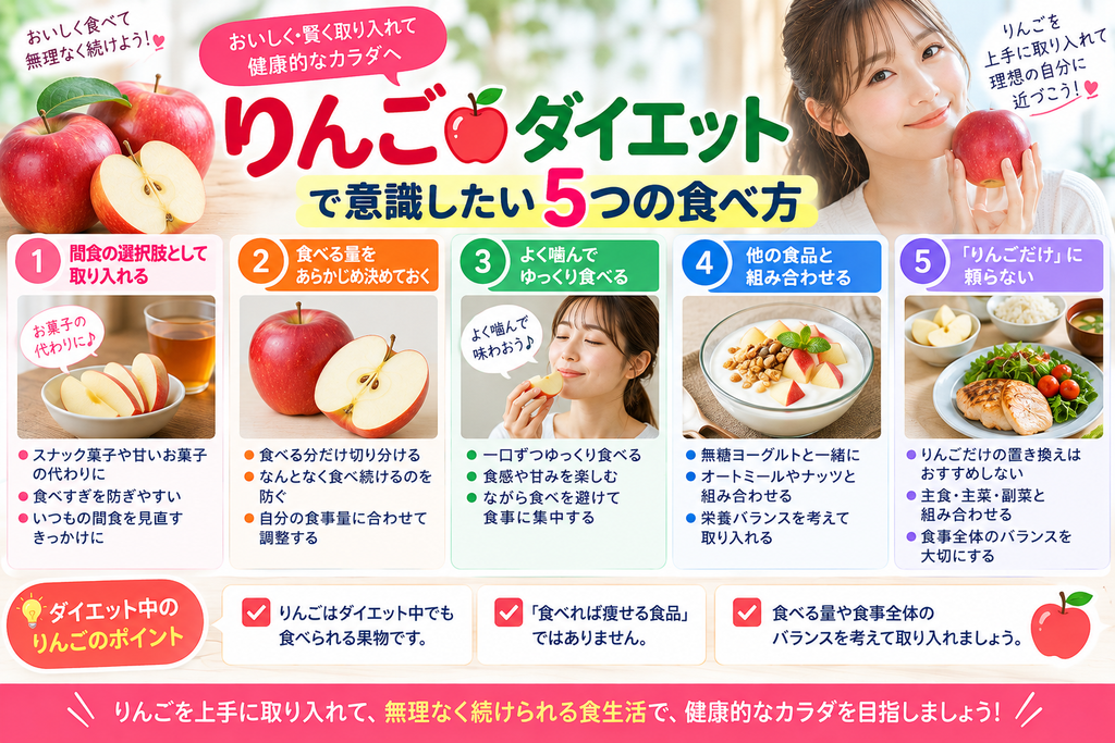 りんご ダイエットで意識したい5つの食べ方