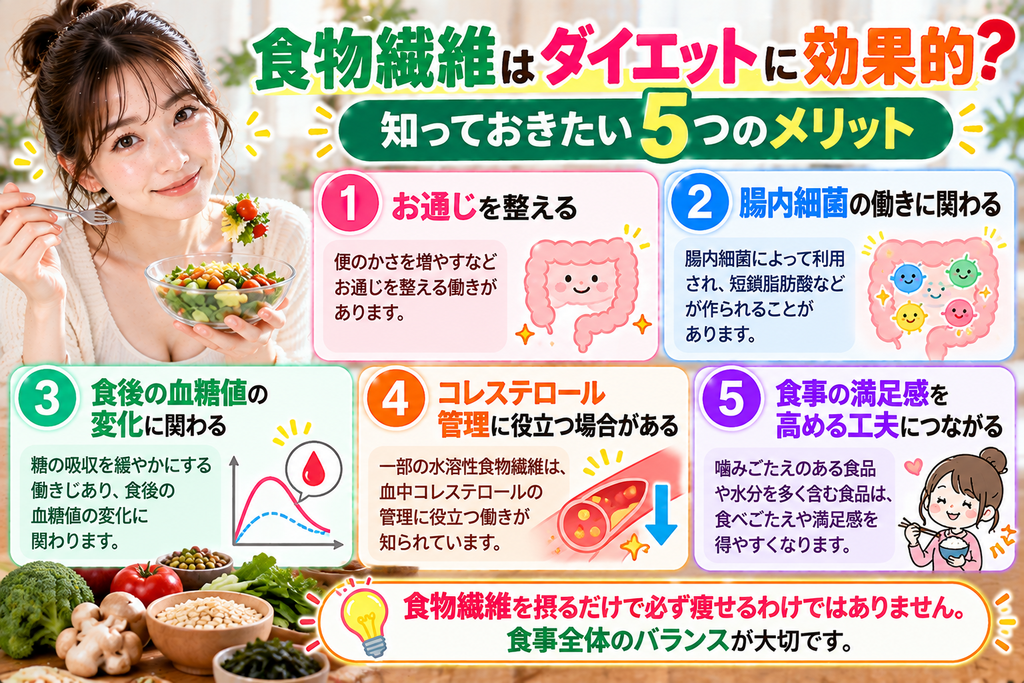 食物繊維 ダイエットで知っておきたい5つのメリット