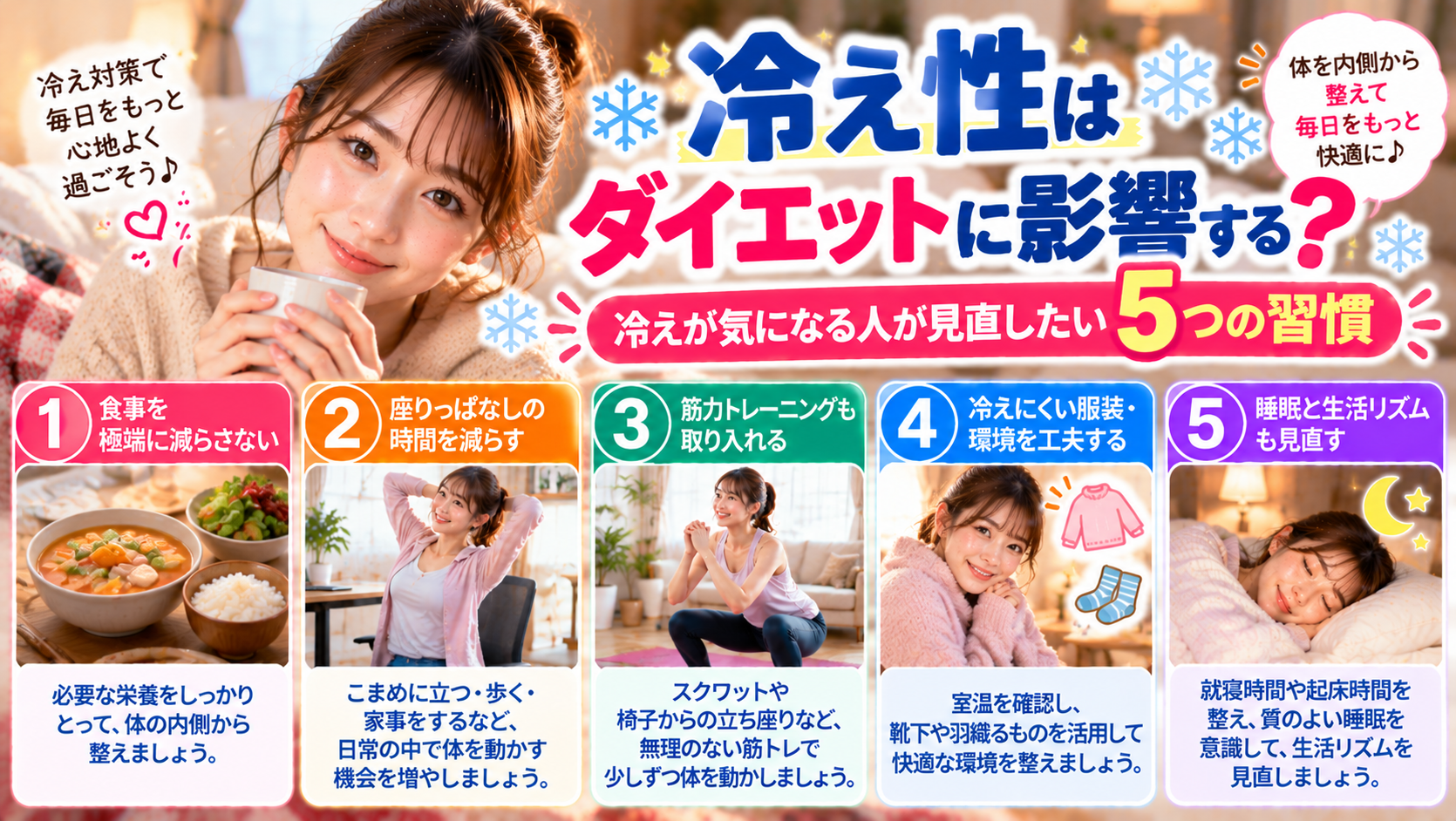 冷え性 ダイエット|冷えが気になる人が見直したい5つの習慣