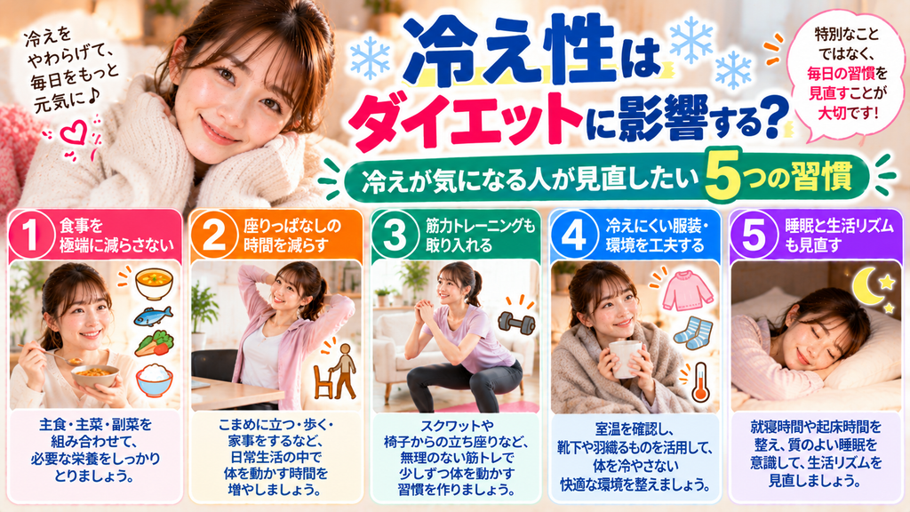 冷え性 ダイエットで見直したい5つの生活習慣
