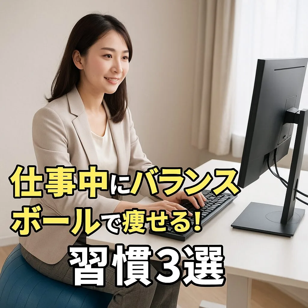 仕事中にバランスボールで痩せる！習慣3選｜初心者向けダイエット術