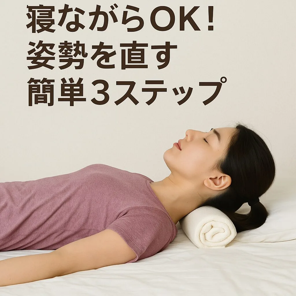 寝ながらOK！姿勢を直す簡単3ステップ
