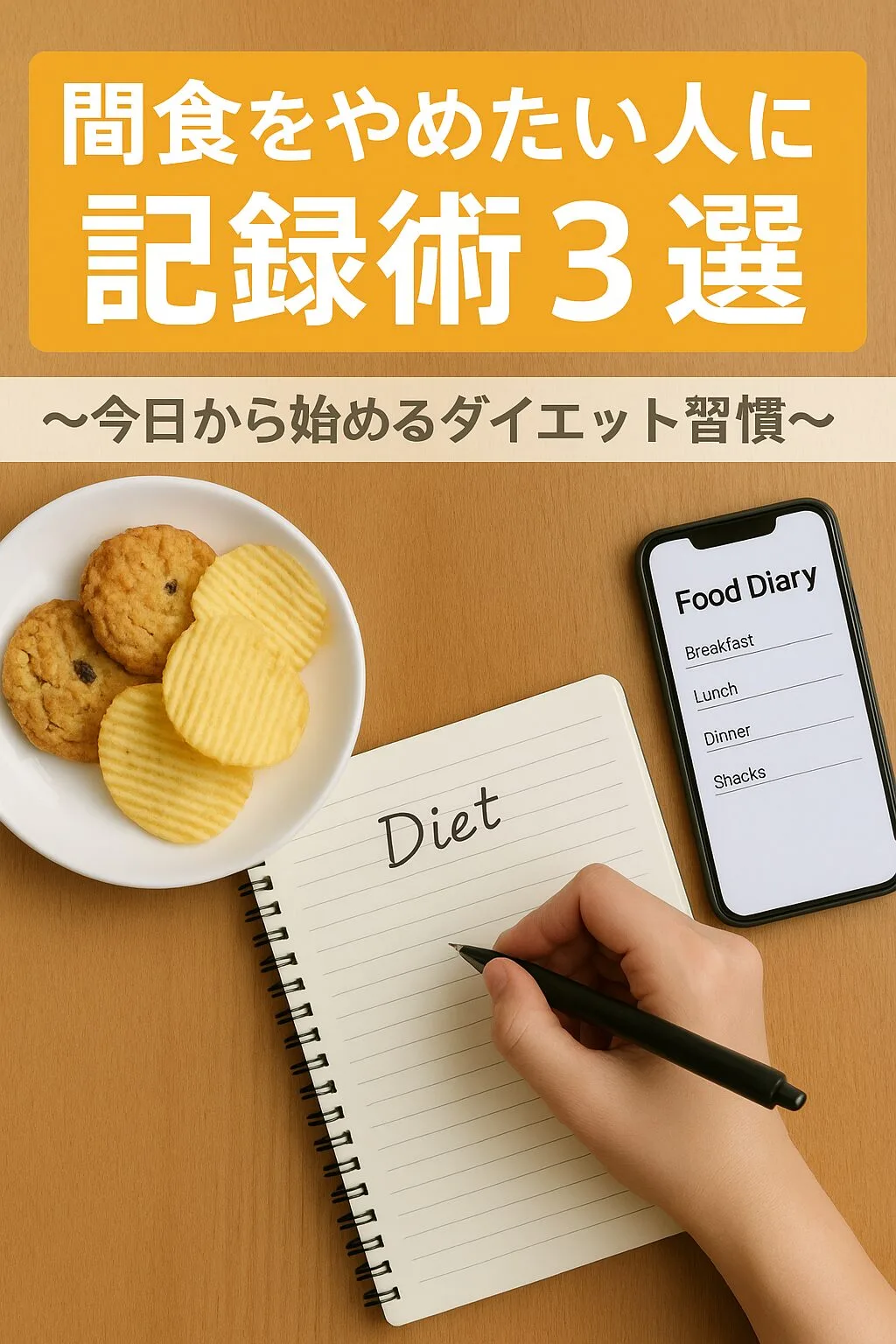間食をやめたい人に！記録術3選～今日から始めるダイエット習慣～