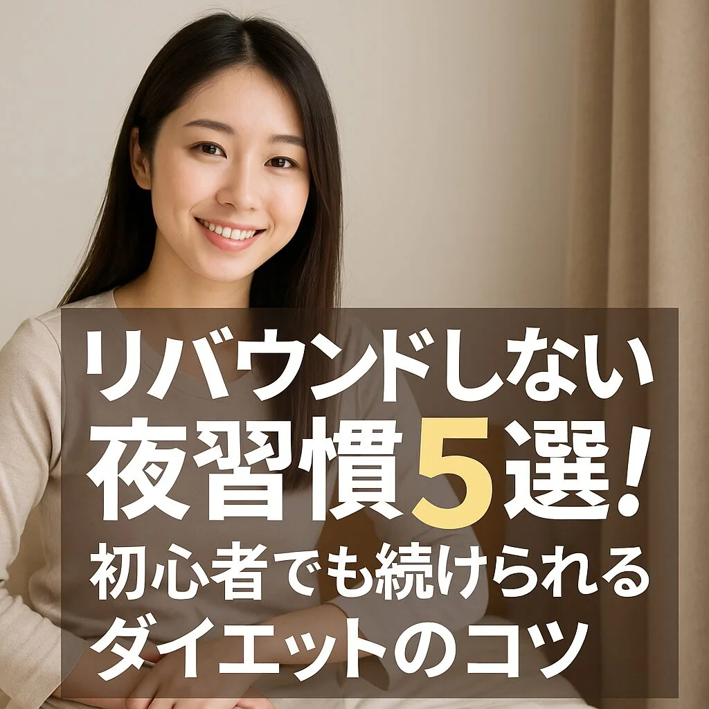 リバウンドしない夜習慣5選！初心者でも続けられるダイエットのコツ