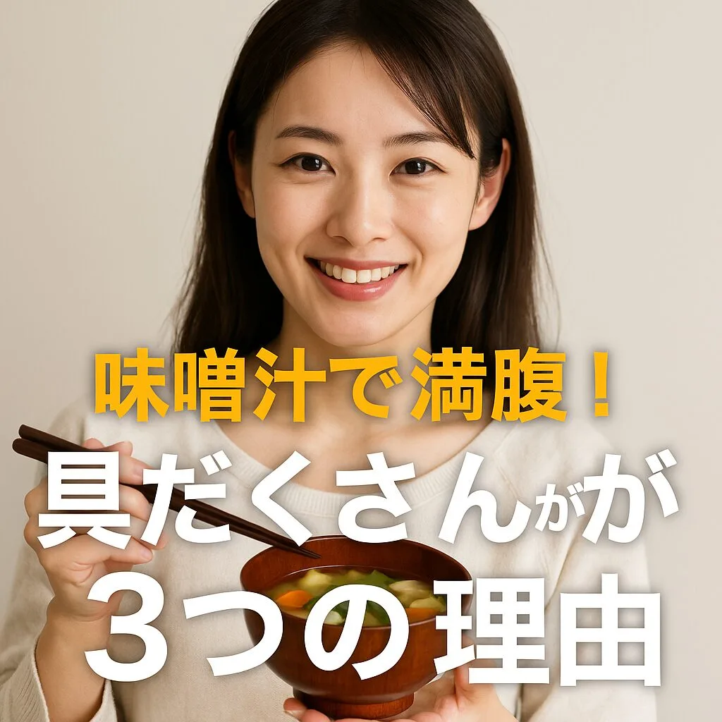 味噌汁で満腹！具だくさんが効く3つの理由