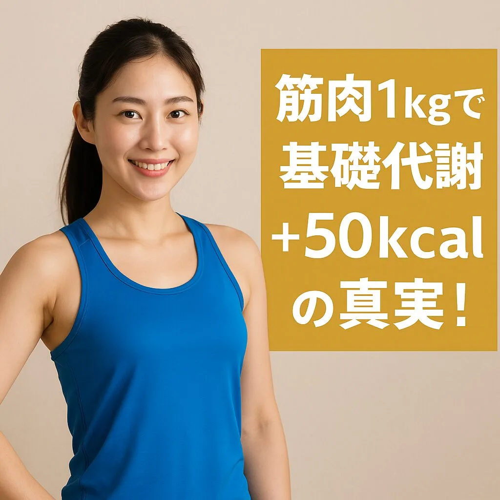 筋肉1kgで基礎代謝＋50kcalの真実！