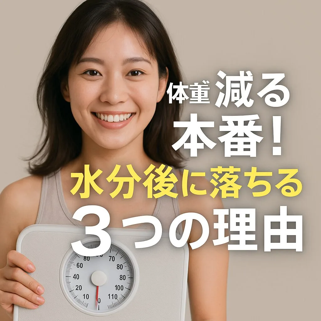 体重が減る本番！水分後に落ちる3つの理由