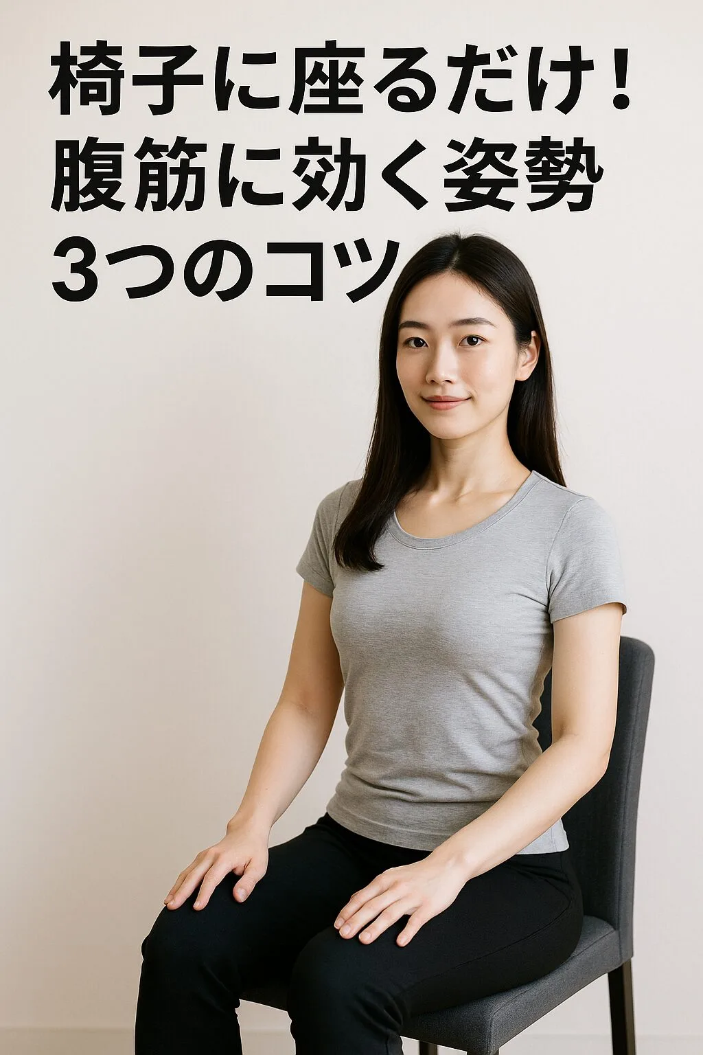 椅子に座るだけ！腹筋に効く姿勢3つのコツ