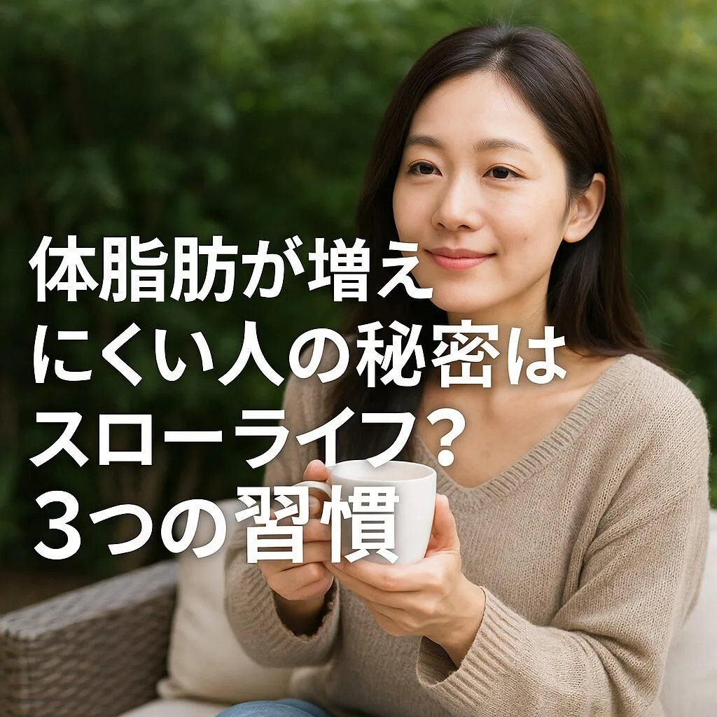 体脂肪が増えにくい人の秘密はスローライフ？3つの習慣