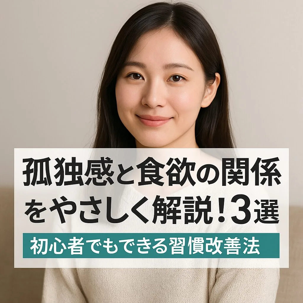 孤独感と食欲の関係をやさしく解説！3選｜初心者でもできる習慣改善法