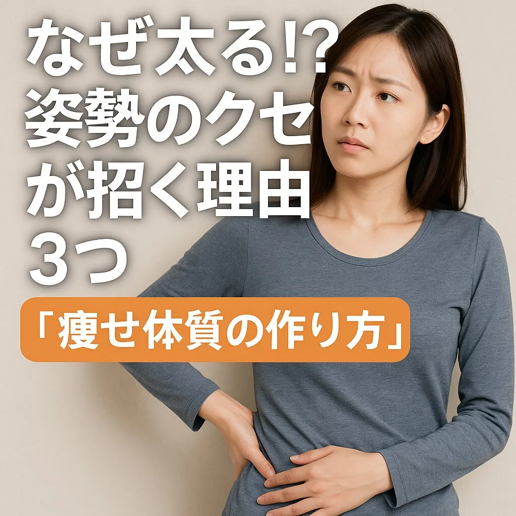 なぜ太る！？姿勢のクセが招く理由3つ｜“痩せ体質の作り方”