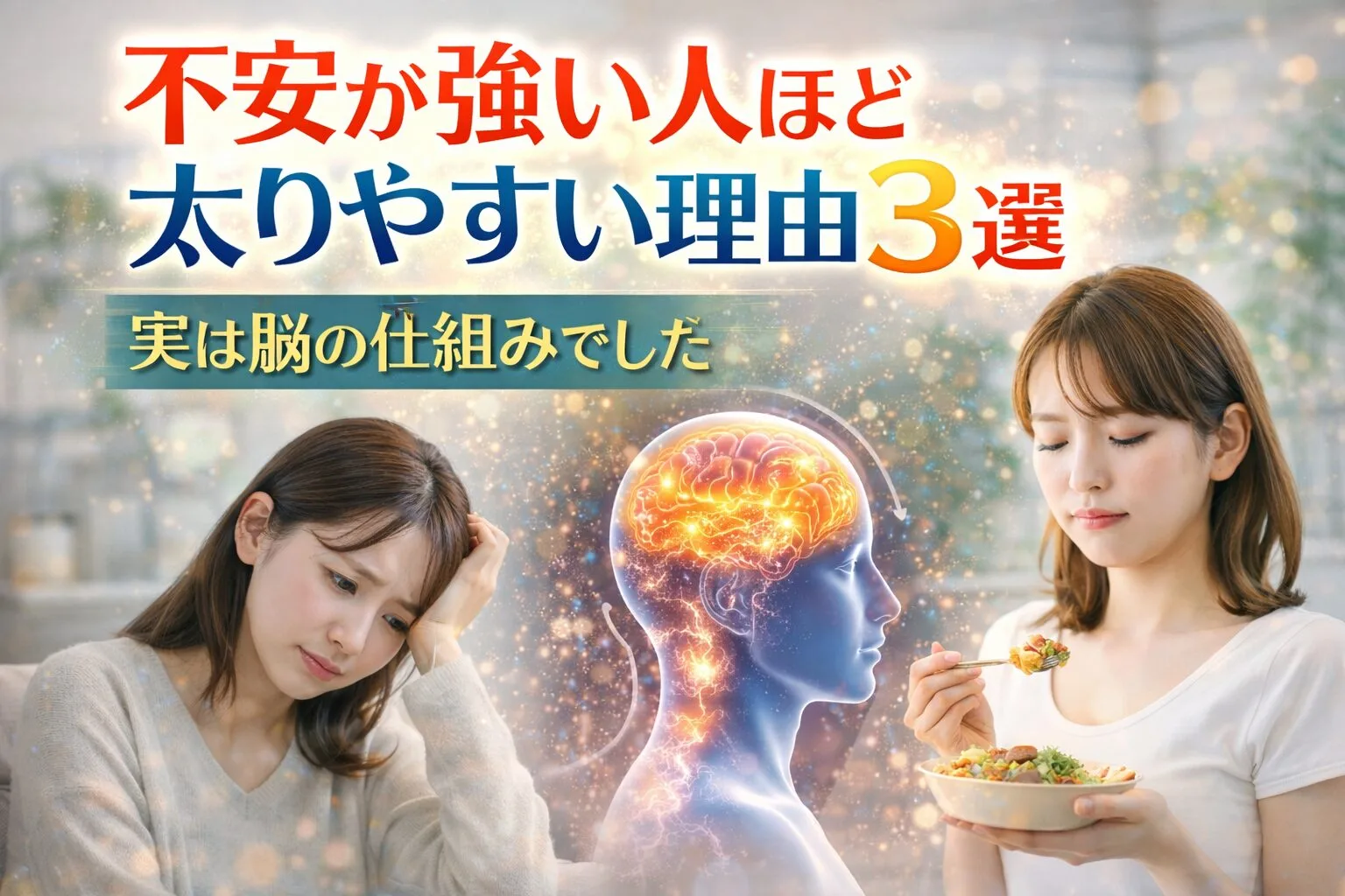 不安が強い人ほど太りやすい理由3選｜実は脳の仕組みでした