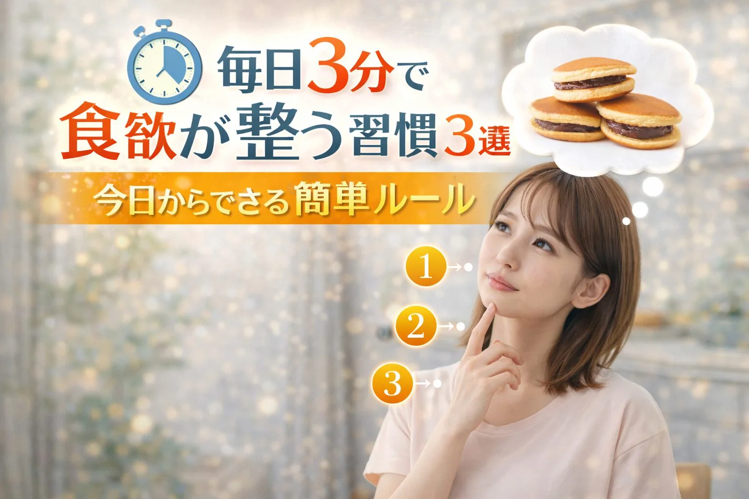 毎日3分で食欲が整う習慣3選｜今日からできる簡単ルール
