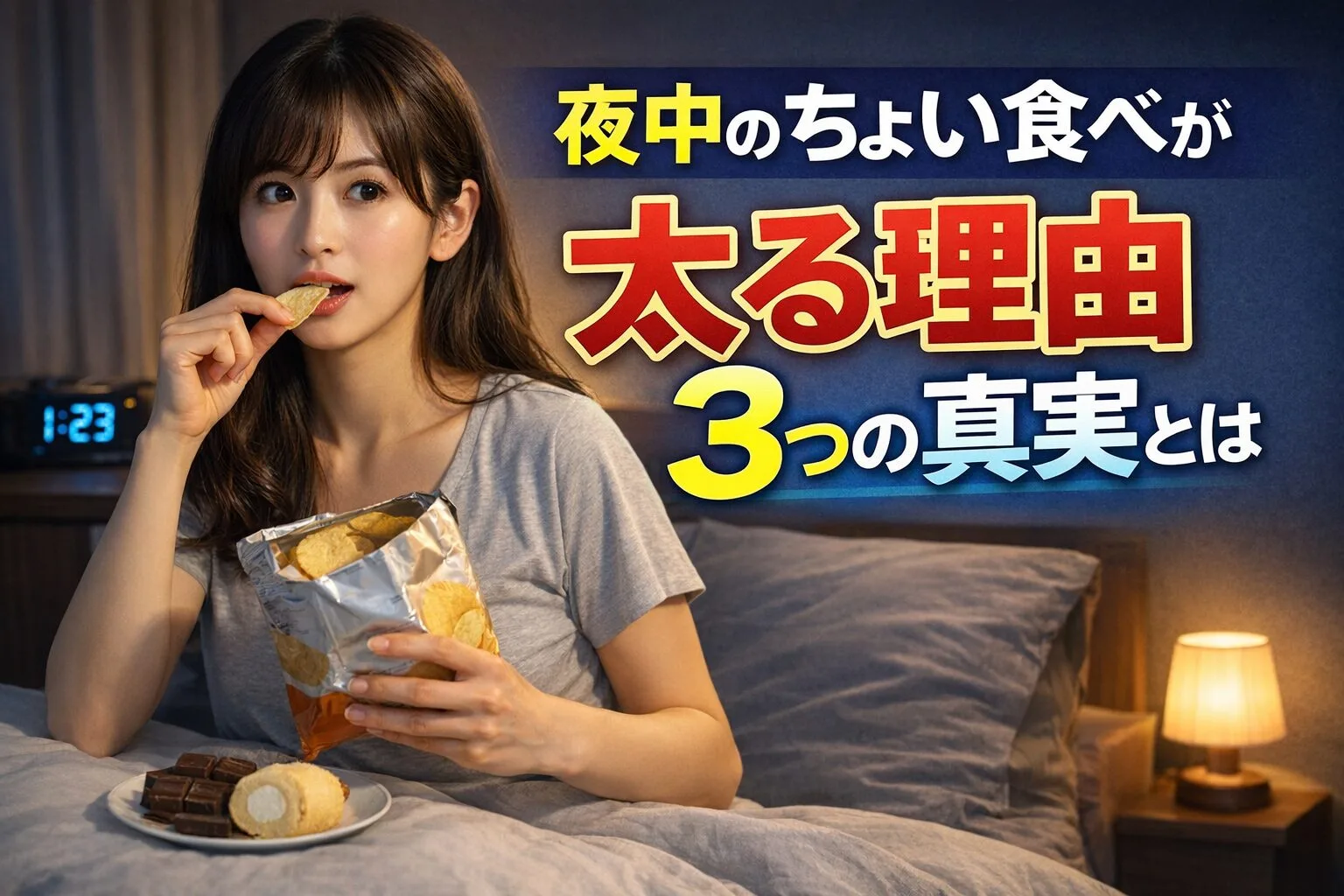 夜中のちょい食べが太る理由3つの真実とは