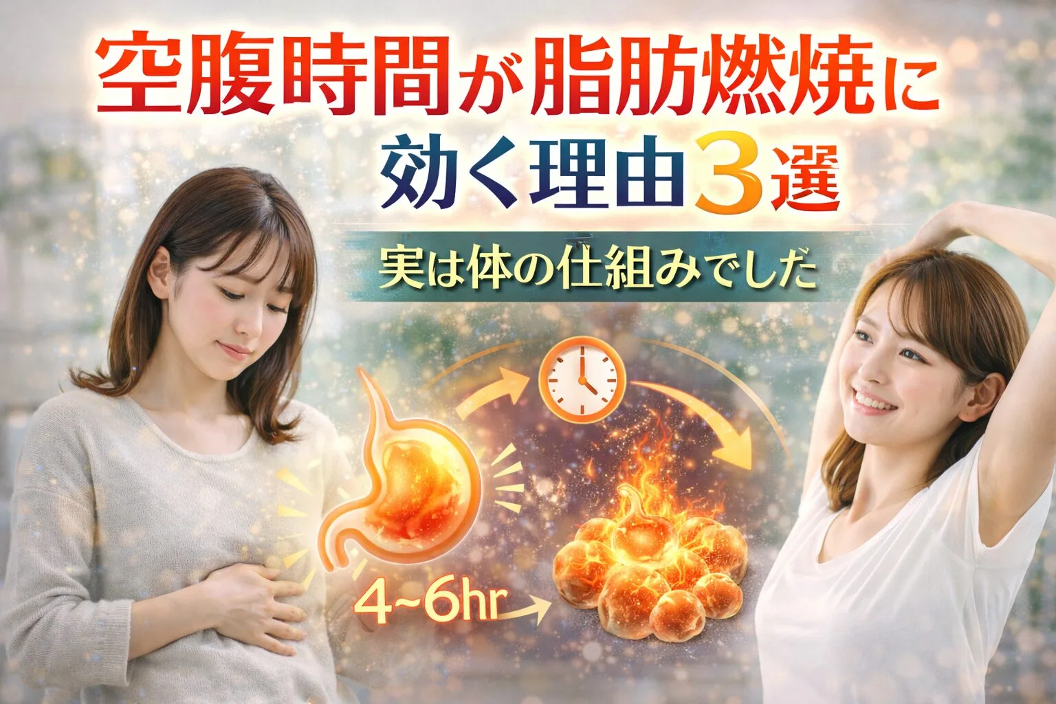 空腹時間が脂肪燃焼に効く理由3選｜実は体の仕組みでした