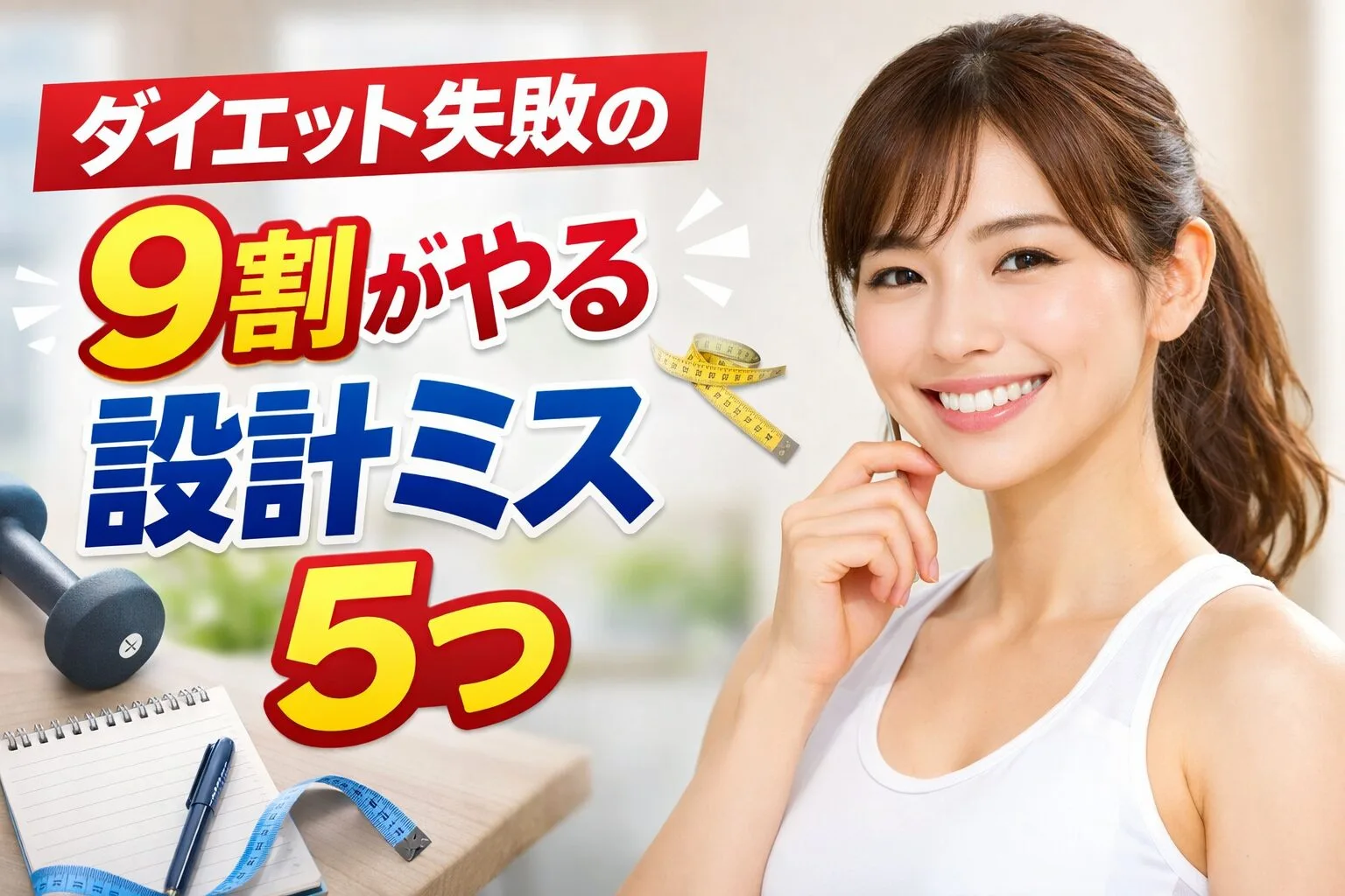 ダイエット失敗の9割がやる設計ミス5つ