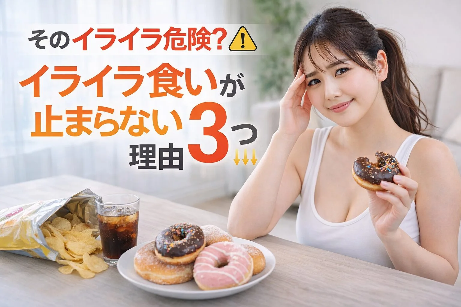 そのイライラ危険？イライラ食いが止まらない理由3つ