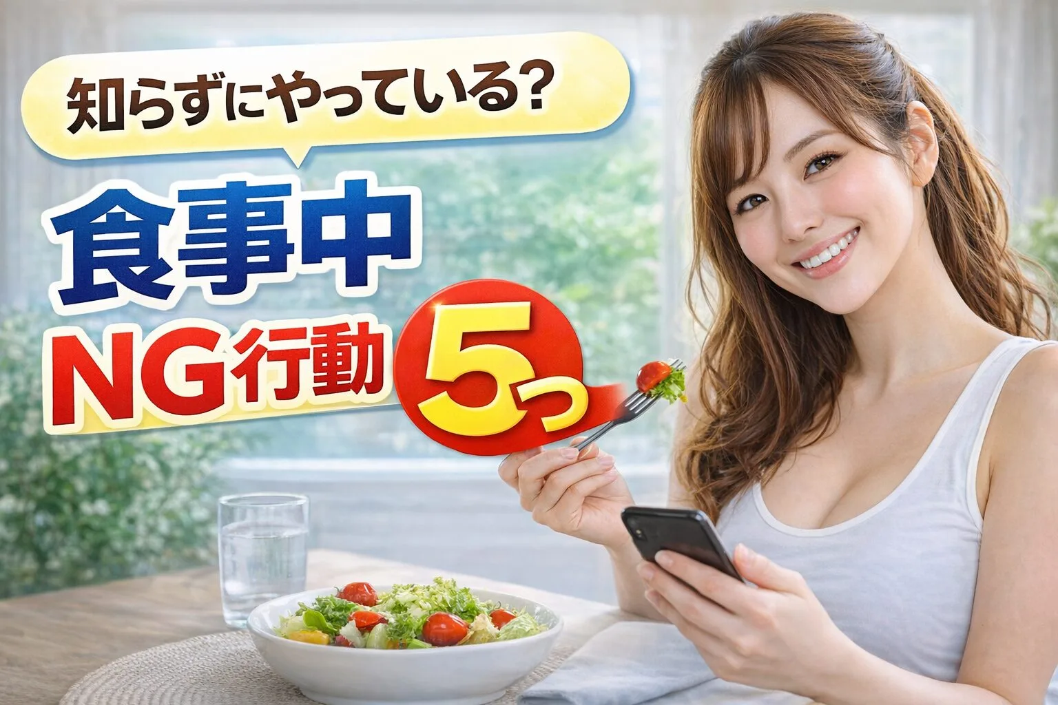 知らずにやっている？食事中NG行動5つ