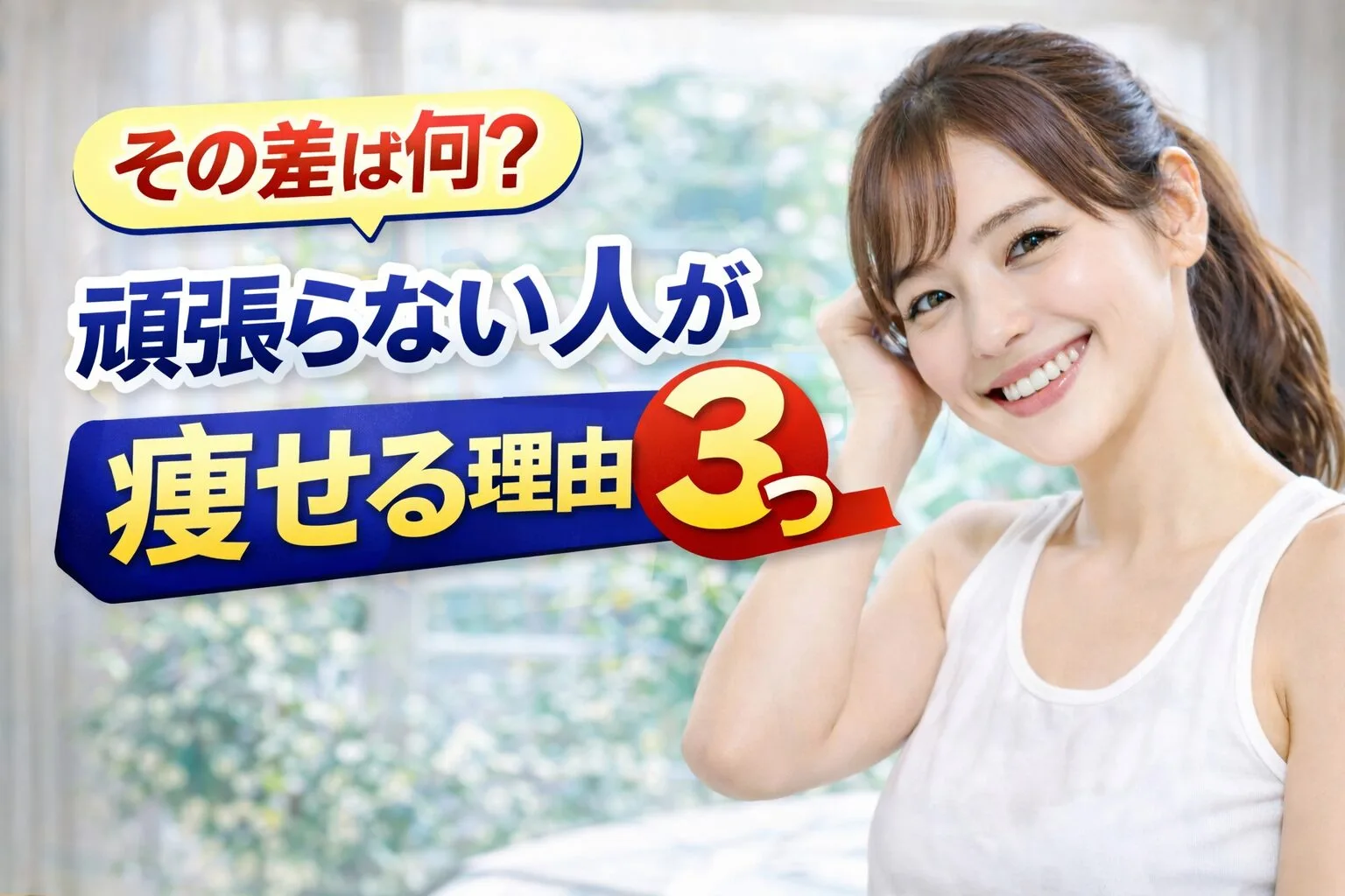 その差は何？頑張らない人が痩せる理由3つ