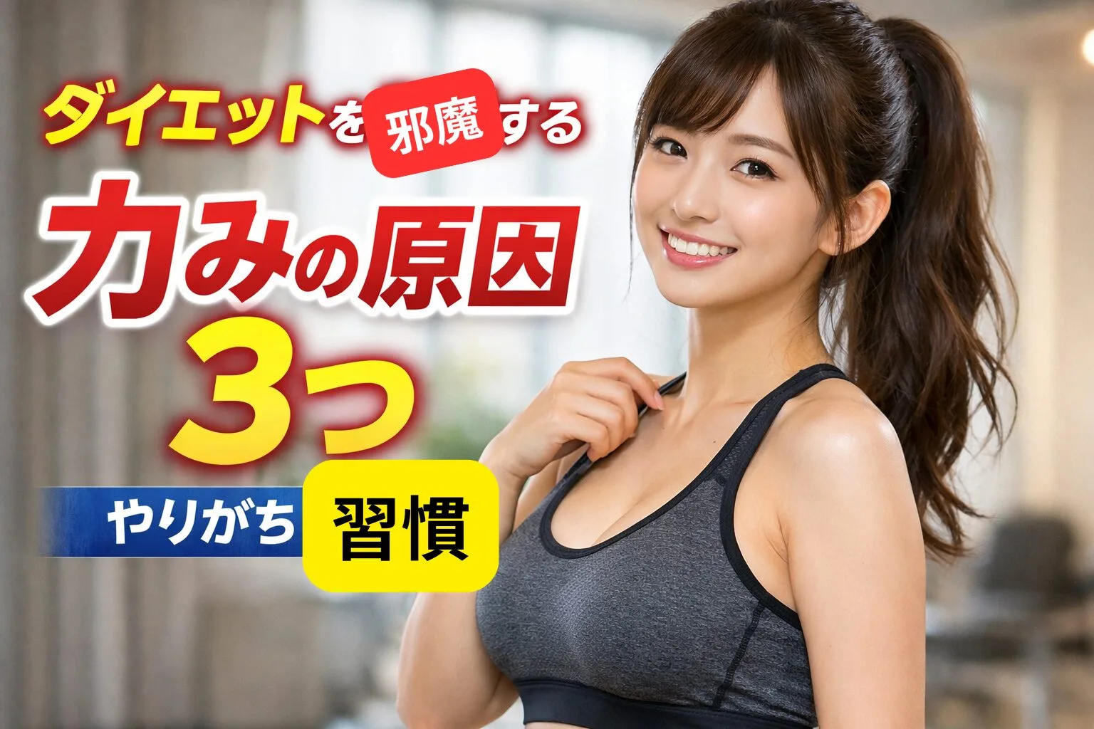 ダイエットを邪魔する力みの原因3つ｜やりがち習慣