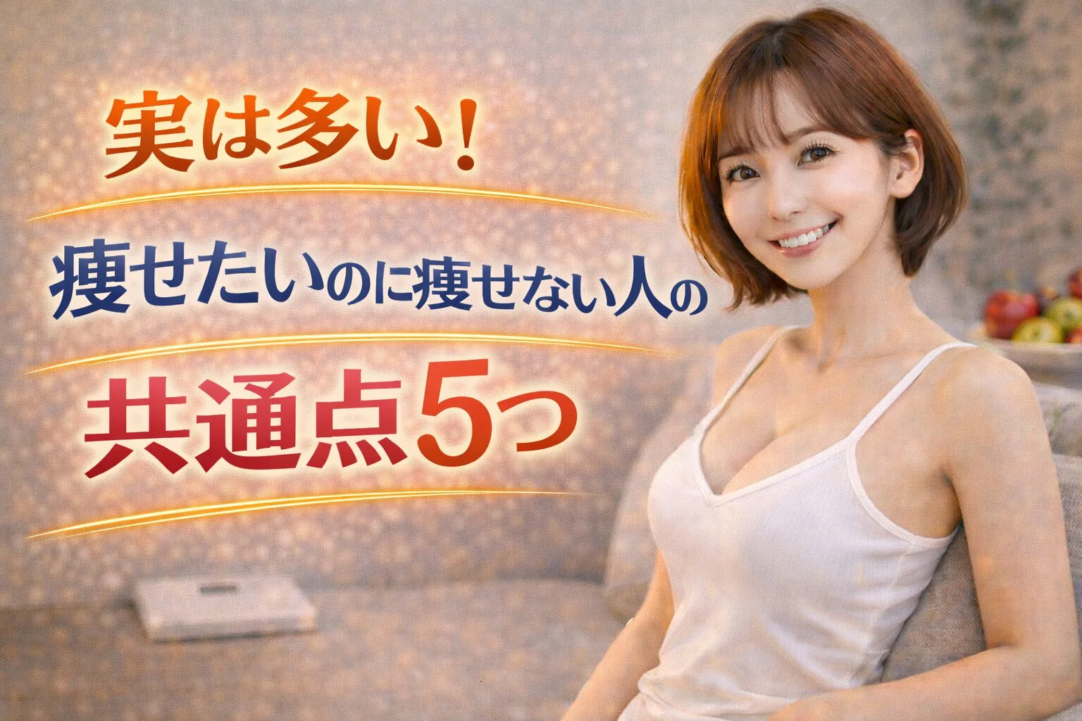 実は多い！痩せたいのに痩せない人の共通点5つ