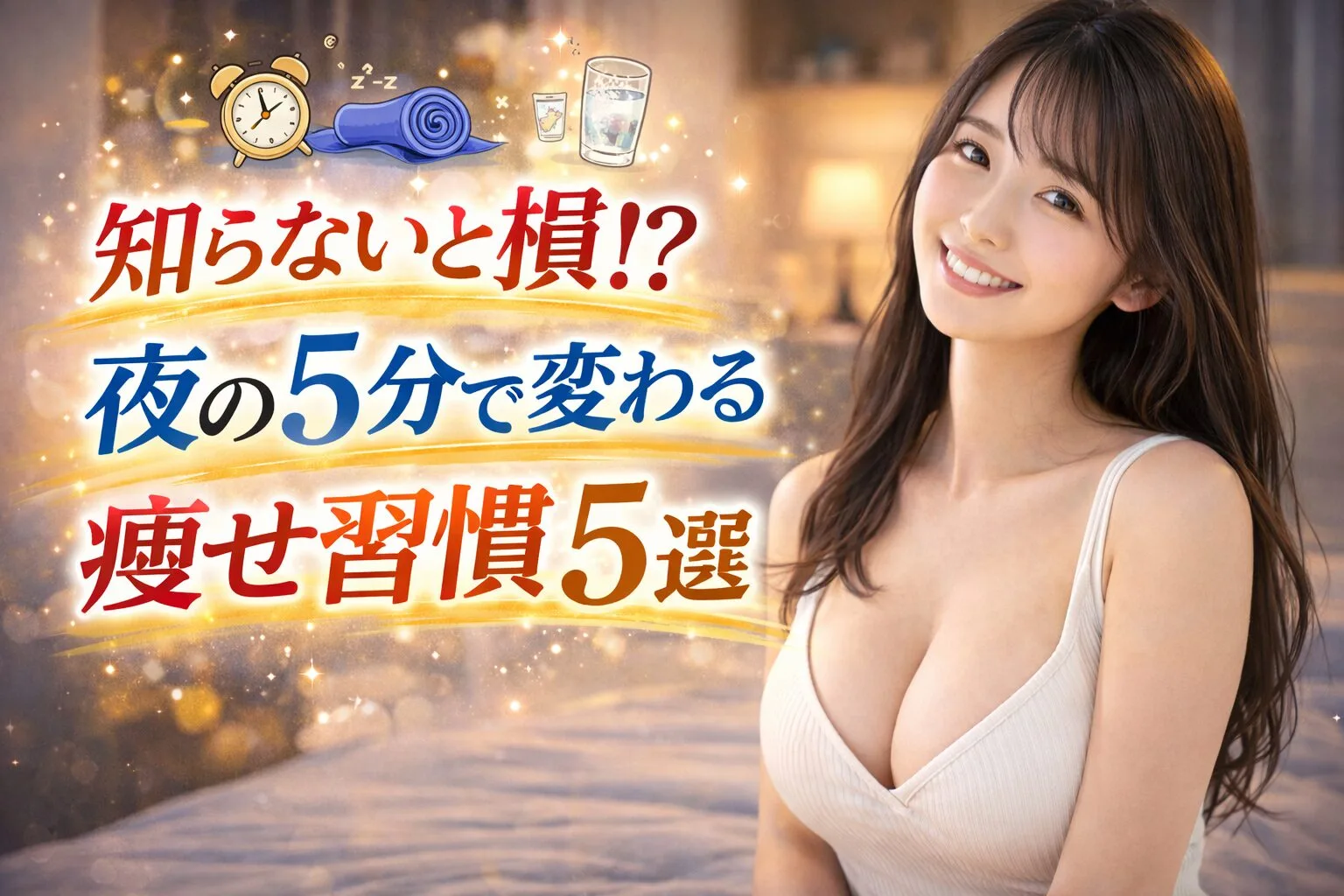 知らないと損！？夜の5分で変わる痩せ習慣5選