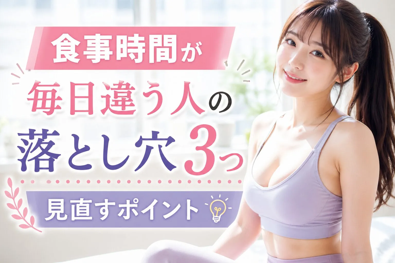 食事時間が毎日違う人の落とし穴3つ｜見直すポイント