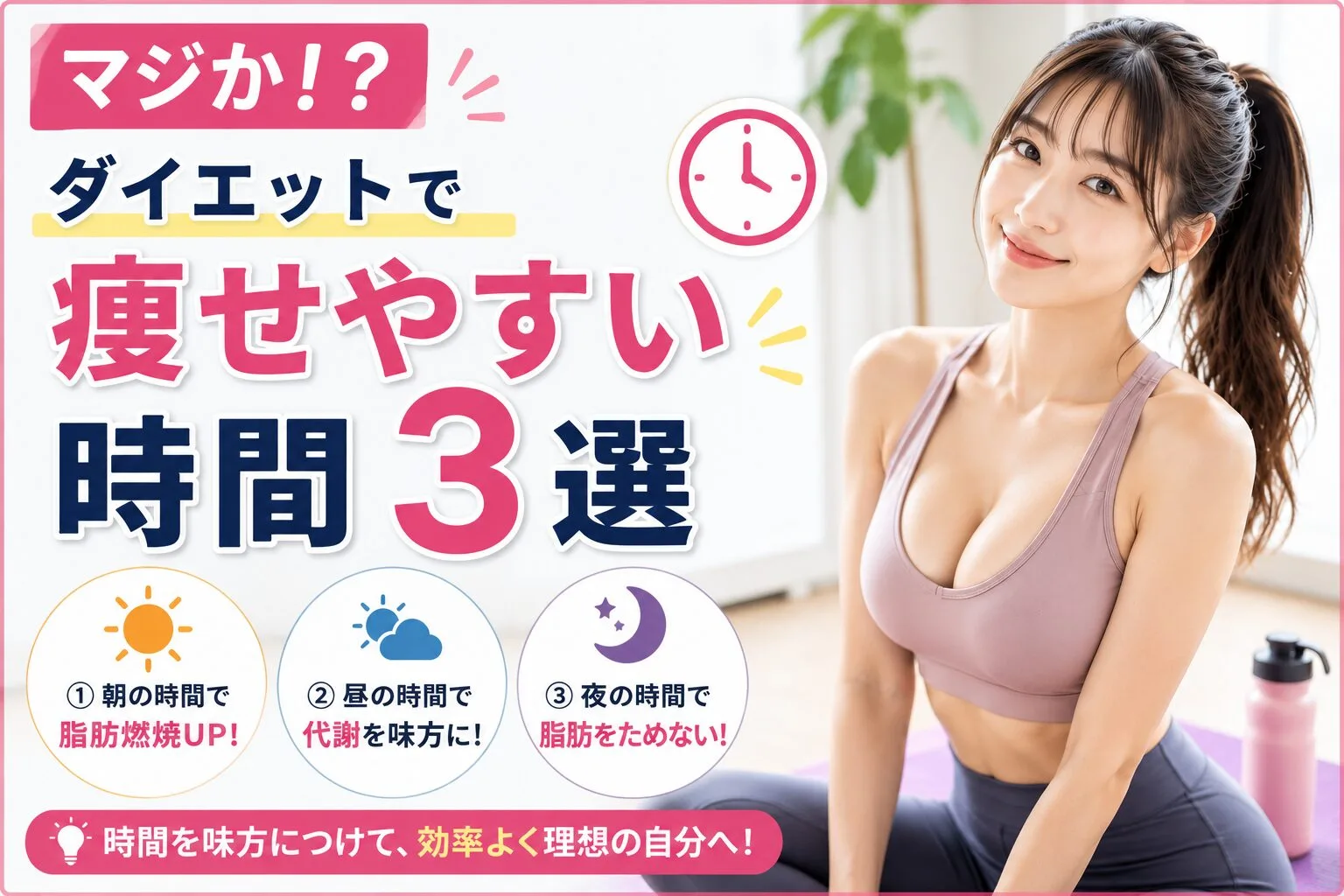 マジか！？ダイエットで痩せやすい時間3選