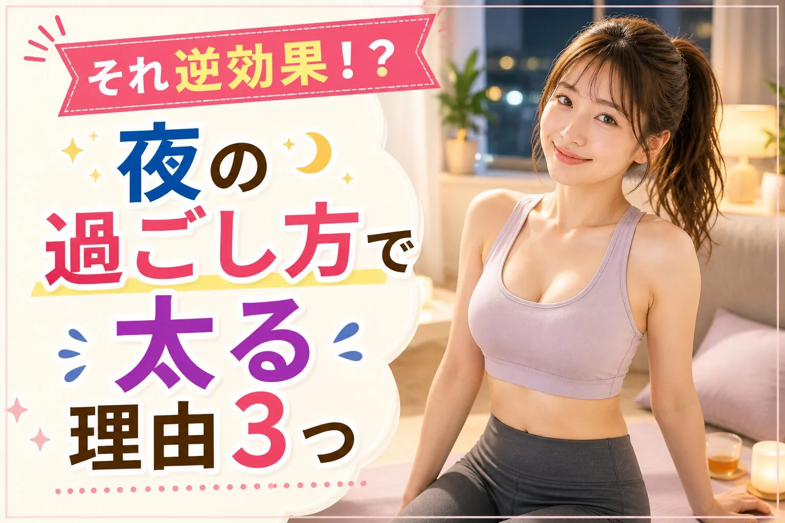 それ逆効果！？夜の過ごし方で太る理由3つ