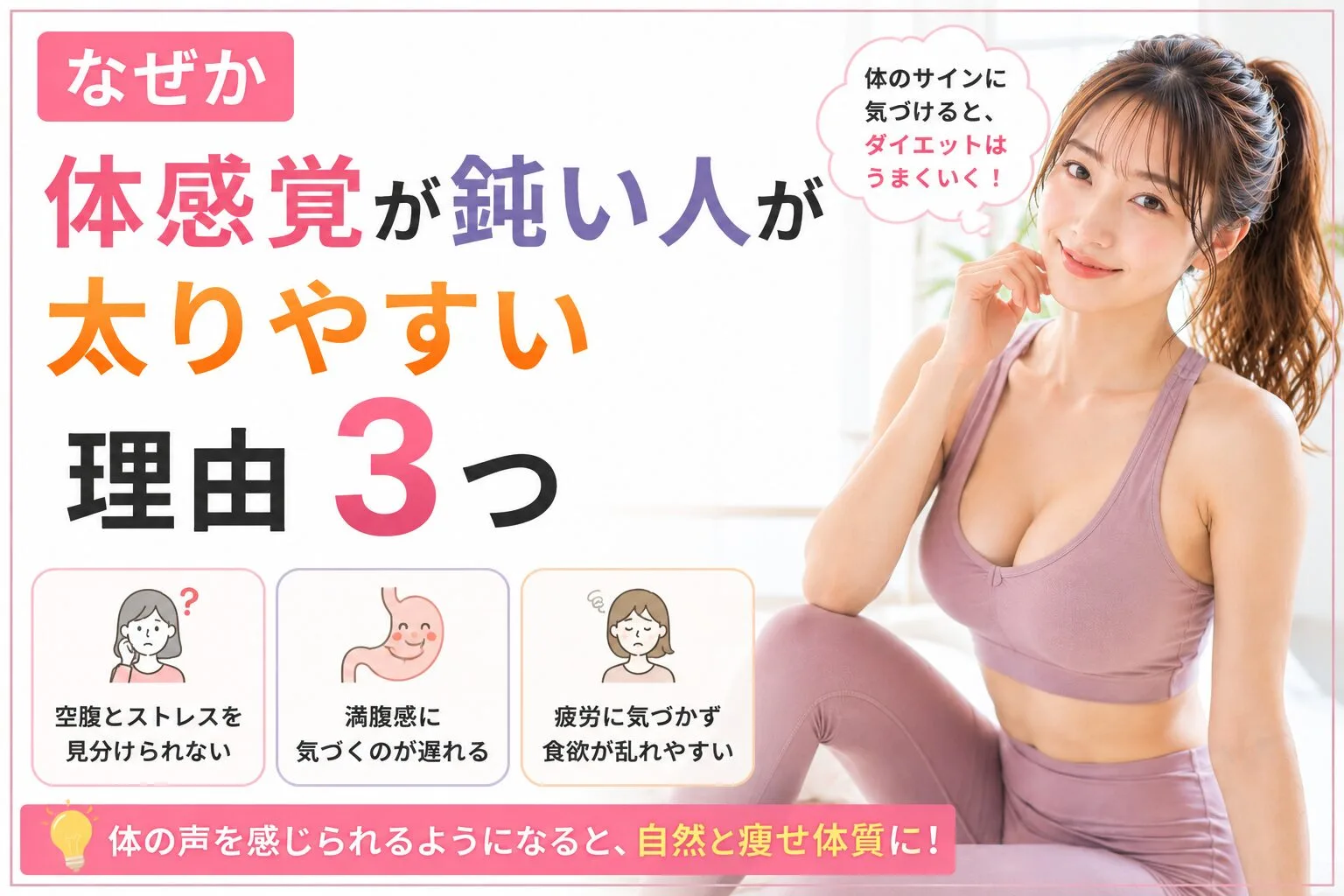 なぜか体感覚が鈍い人が太りやすい理由3つ