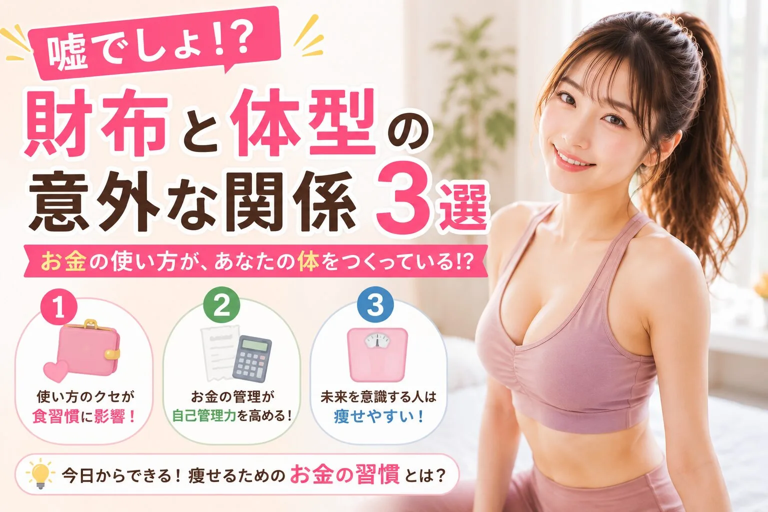 嘘でしょ！？財布と体型の意外な関係3選