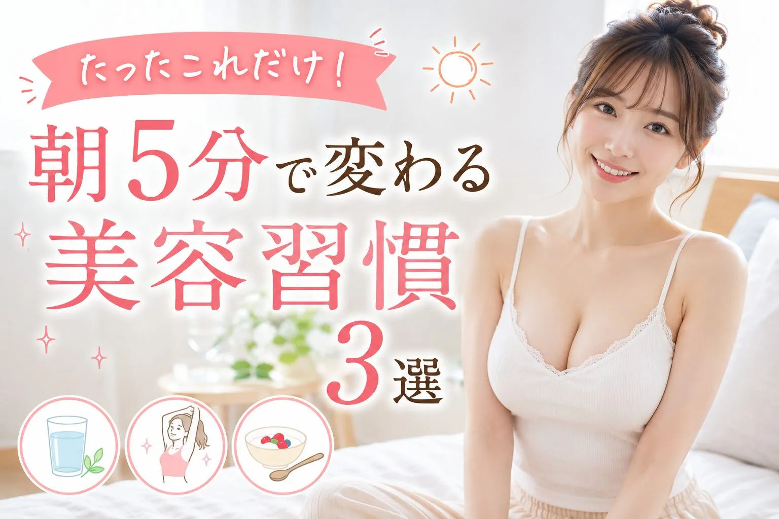 たったこれだけ！朝5分で変わる美容習慣3選