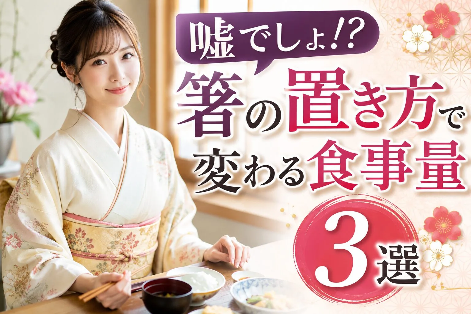 嘘でしょ！？箸の置き方で変わる食事量3選