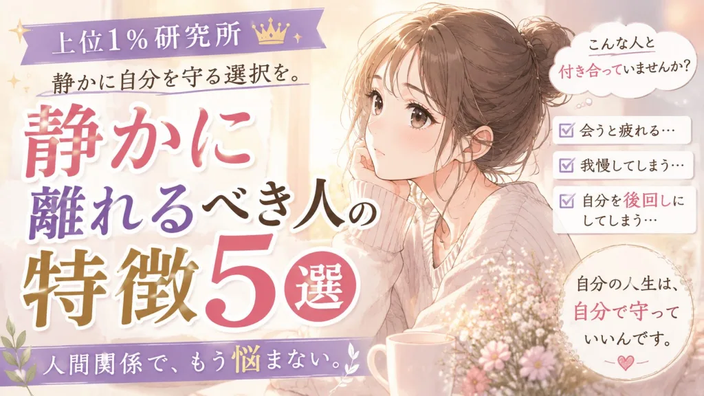 静かに離れるべき人の特徴5選のアイキャッチ画像