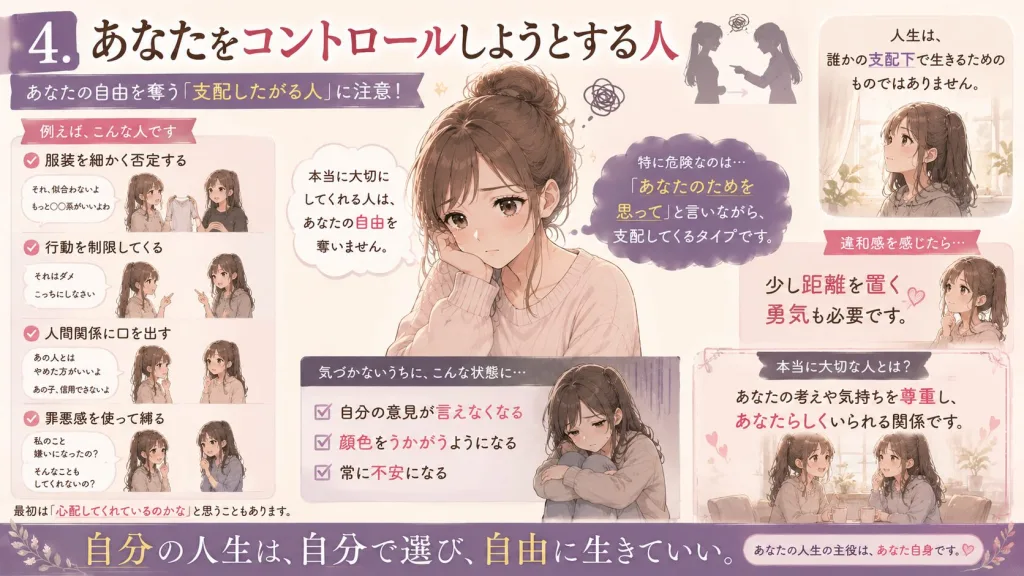 あなたをコントロールしようとする人を解説したイラスト